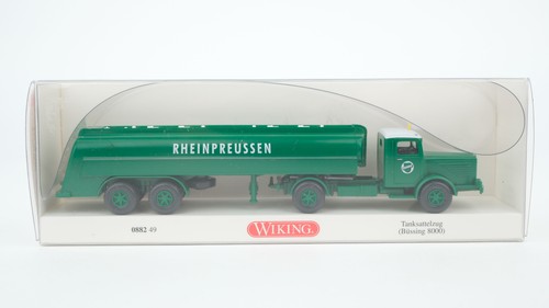 Wiking H0 088249 Büssing 8000 camión cisterna "Rheinpreussen" verde | Zustand: Gebraucht