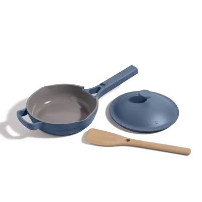 Our Place 3PC Aluminum Ceramic Glass Mini Pan Cookware Set 450F 1.2QT