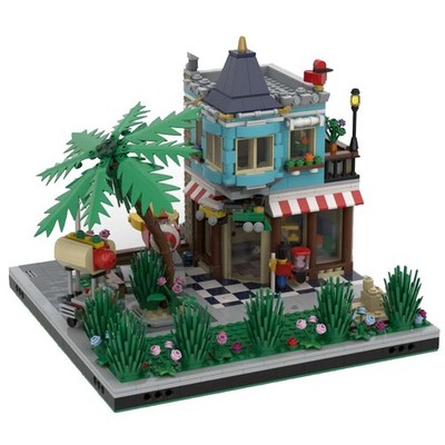 Modular Building: Toy Store & Apartment Model with Interior 1229 Pieces MOC