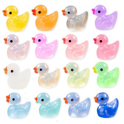 YOJO 16PCS Luminous Mini Resin Duck Fridge Magnets, Strong Colorful Refrigera...