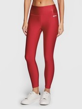 DKNY Sport High Waist 7/8 RED Shine Yoga Stretch Leggings XL NEW DP2P2782