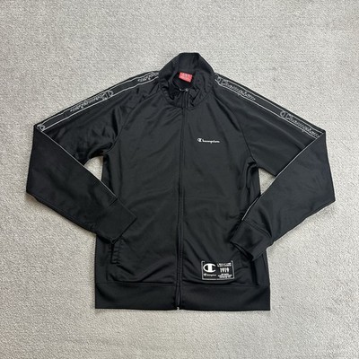 CHAMPION Trainingsjacke Jacke Gr M Retro Sportjacke Track Jacket 7504 Schwarz