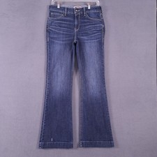 Ariat Jeans Womens 29 R Blue Stretch Denim Mid Rise Bootcut Western Grunge