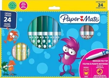 Papermate Colouring Felt Tip Pens Assorted 24pk