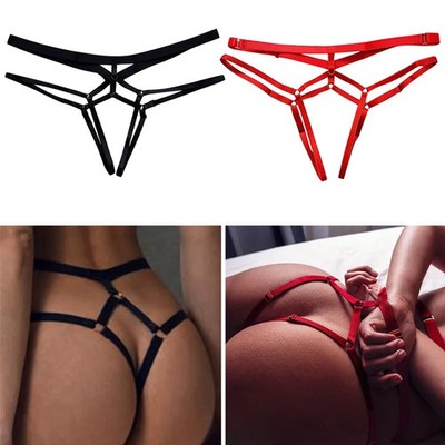 Thong Panties G String Solid Color Low Rise Lightweight Stretch Fit Panty