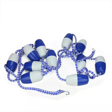 23 Ft. Blue and White Swimming Pool Divider and Safety Rope Line with Floats