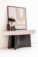 Moderner Konsolentisch 160 Cm Beige Holz Designer Tisch Design Luxus