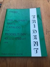 TRIUMPH TRIDENT REPLACEMENT PARTS BOOK 1974
