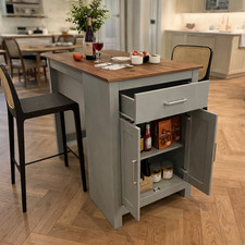 Counter Height Dining Table Storage Rectangular Pub Kitchen Home Bar Modern Grey