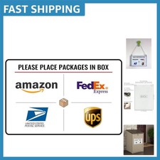 Vibrant 12x8 Outdoor 'Please Place Packages In Box' Sign - Rust-Free Aluminum