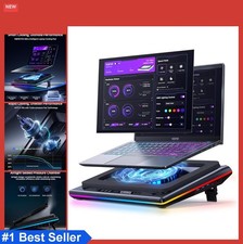 Laptop Cooling Pad 5.5 Inch Turbo Fan 2800 RPM RGB USB 3.0 Hub for 15.6-19 Inch