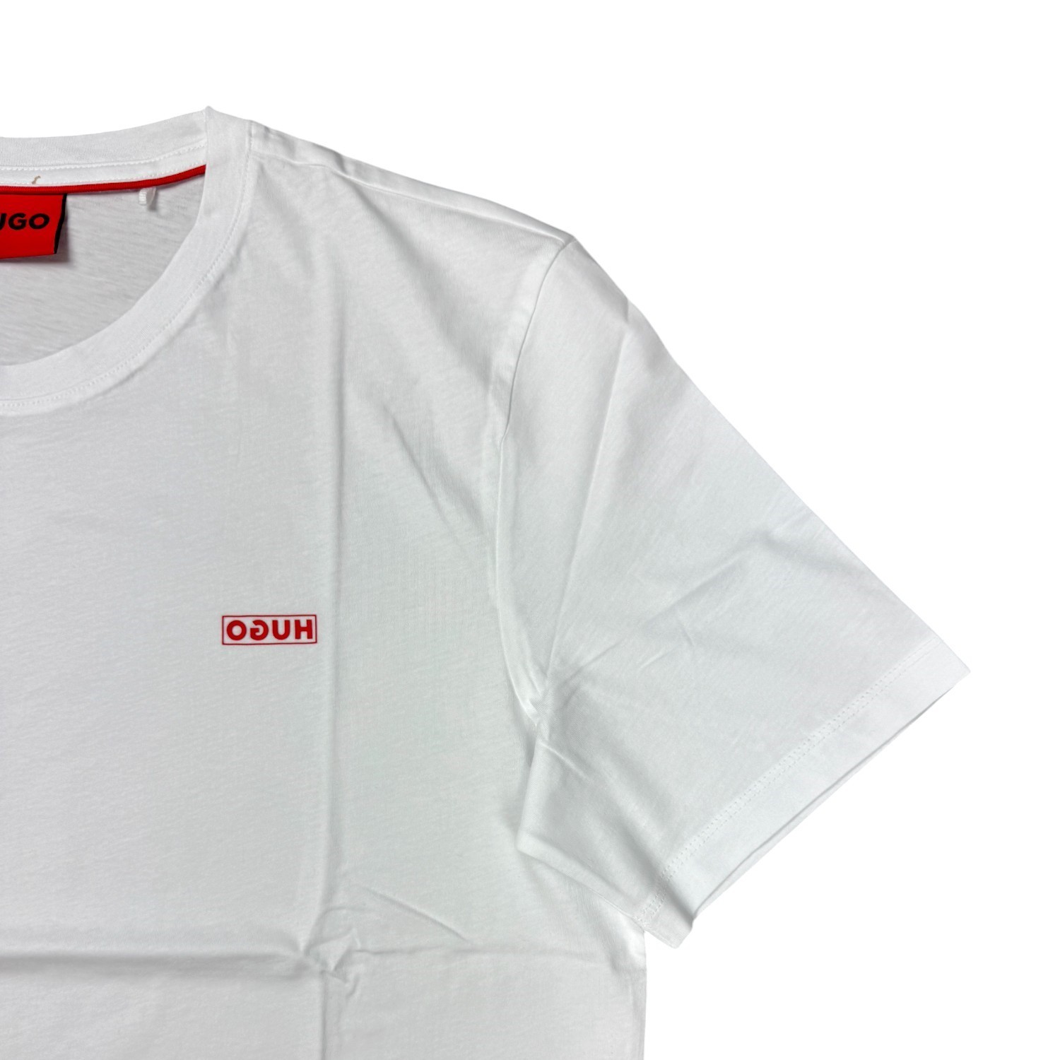 HUGO T-Shirt Mens White Round Neck Short Sleeve With Logo - Dero Size M thumbnail 2