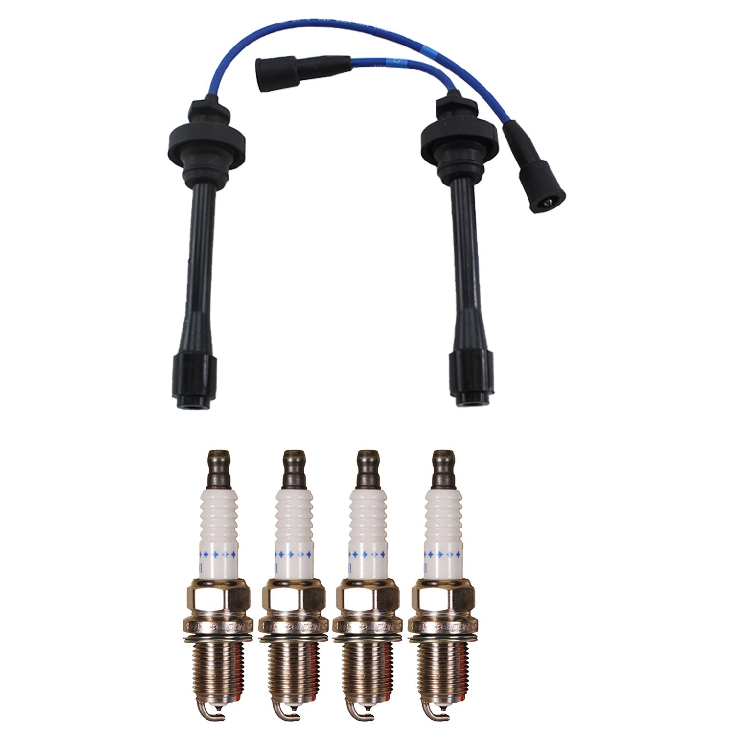 NGK Wire Set  Denso 4 Double Platinum Spark Plugs Kit for Mirage 1.8L L4 97-02