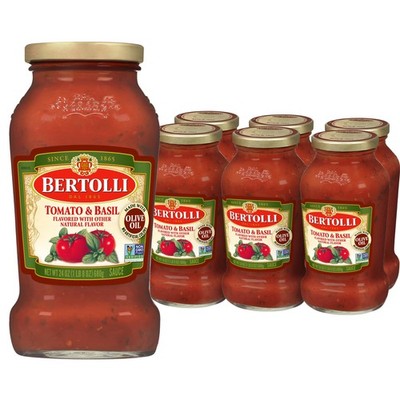 Bertolli Pasta Sauce with Tomato and Basil, Spaghetti Tomato Sauce, 24 oz Pac...