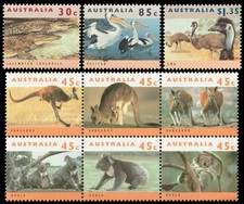 Australia Scott 1271, 1279a, 1283, 1287 (1994) Mint NH VF, CV $11.30 M