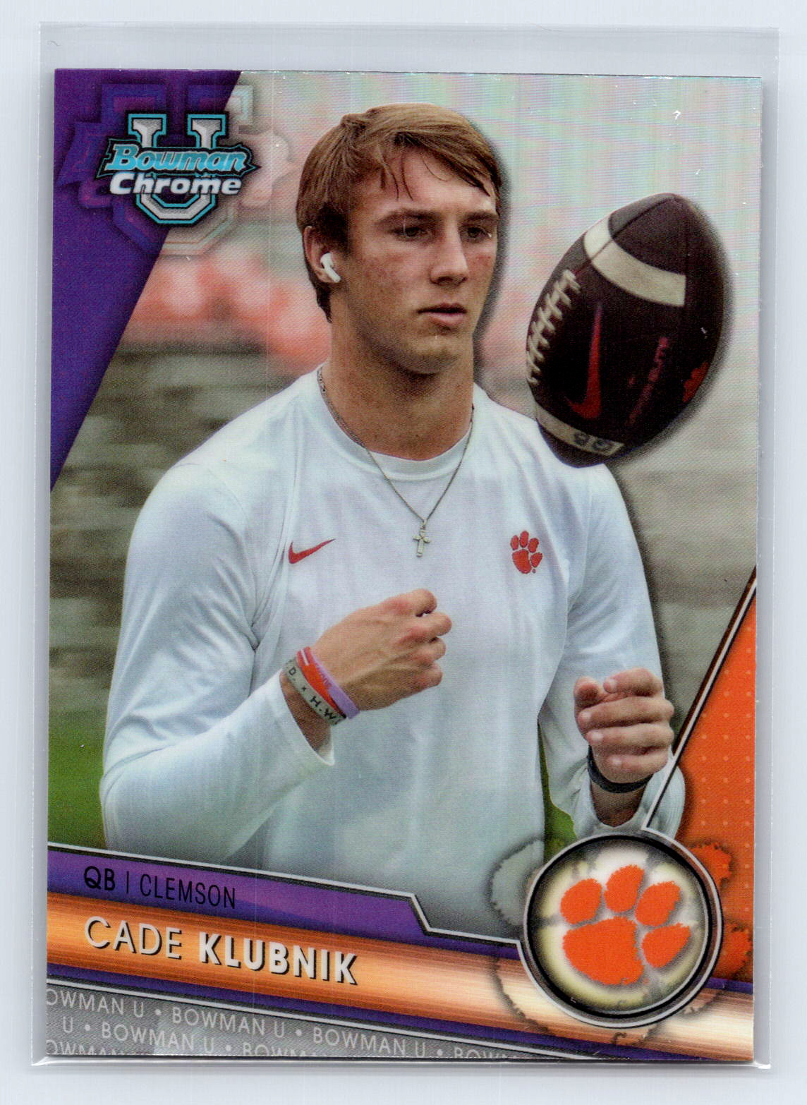 Cade Klubnik 2023 Bowman University Chrome Image Variation Clemson #154