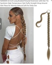 32” ponytail extension light brown- worn once, in excellent condition