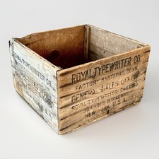 Antique ROYAL Typewriter Co Wooden Shipping Crate Hartford, Conn 20x20x12 in. thumbnail