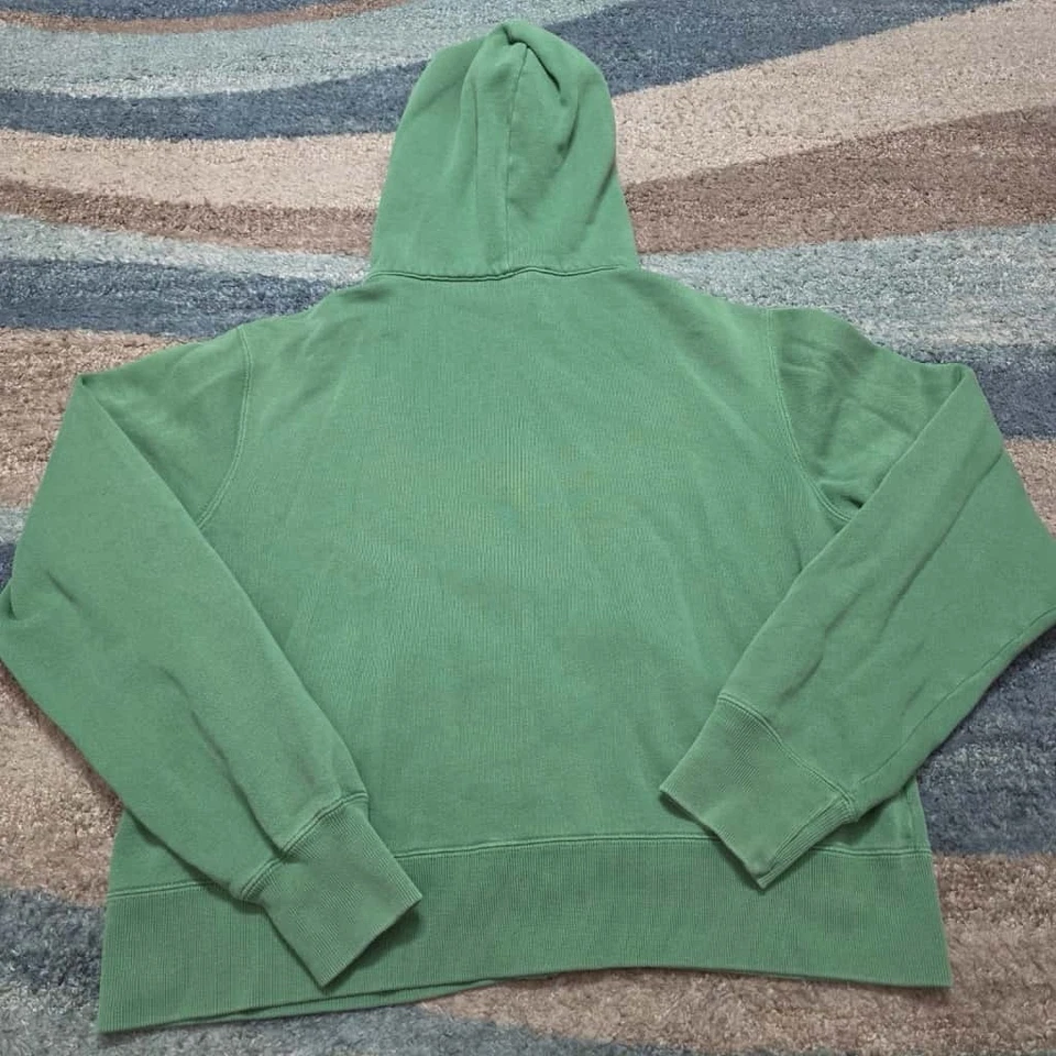 Женская зеленая толстовка с капюшоном на молнии Ralph Lauren с логотипом Pink Pony размер XL Гонконг винтаж  - Изображение 3 из 4