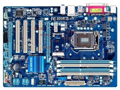 For GIGABYTE P75-D3 motherboard B75 LGA1155 4*DDR3 32G ATX Tested ok