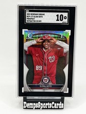 2023 Bowman Chrome Prospect Ref. /499 Elian Soto SGC 10 1st Bowman #BCP-177 Nats