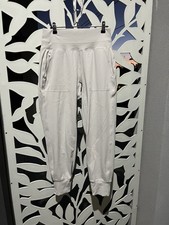 Athleta Women’s Jogger Pants S Beige Solid Tapered, Pockets Elastic Waist