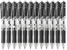 Gel Pens Fine Point Smooth Writing Pens, 0.5Mm, 12 Pack Retractable