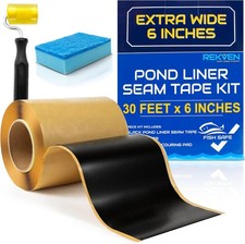 Pond Liner Seam Tape Kit - 30 Feet x 6 Inch - Double Sided Butyl Tape