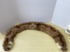 Vintage Real Fur Mink Scarf/Collar Neck Wrap Beige 1950s Hand Sewn