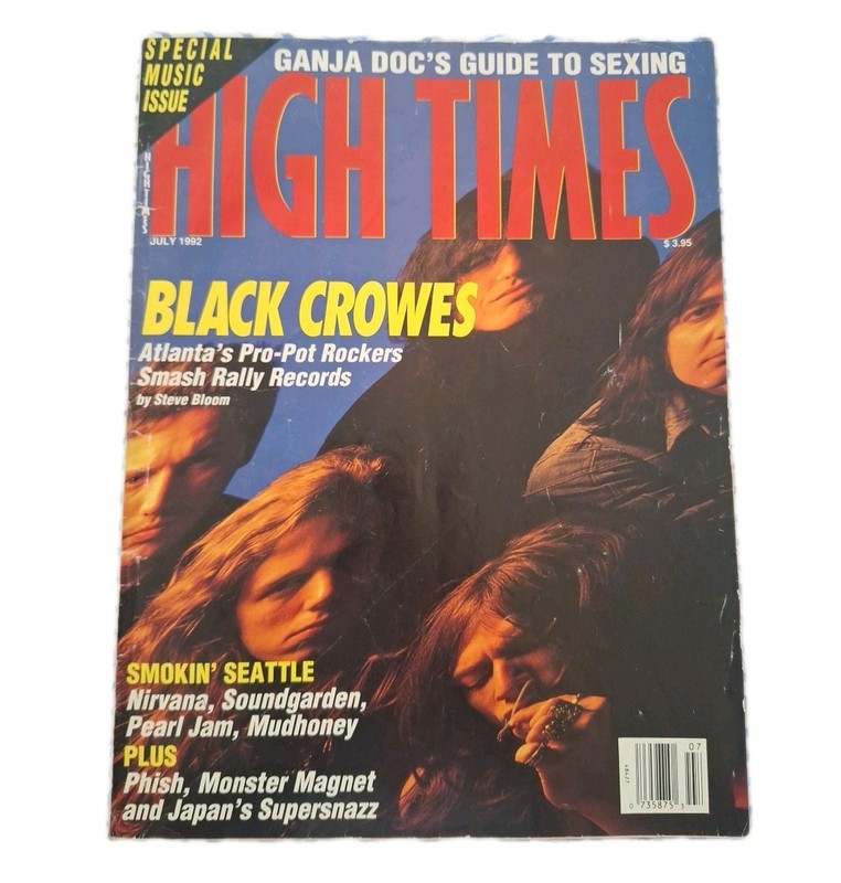 High Times Magazine July 1992 Special Music Issue Black Crowes Nirvana Pearl Jam