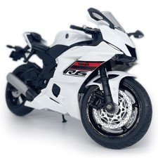 1/12 Yamaha YZF-R6 Motorcycle Model Diecast Toy Car Toys for Boys Kids White