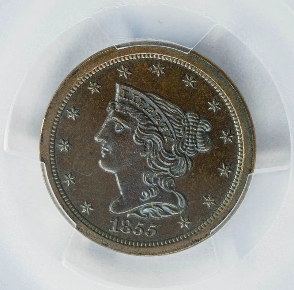 1855 Half Cent 1/2C PR65 Secure PCGS Pop 5, none finer! 950188-3 - Image 4 of 4