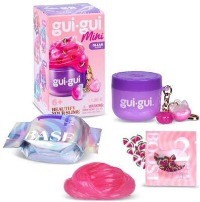 Gui-Gui Mini Slime Jar Keychain CLEAR Pack