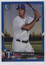 2018 Bowman Chrome Prospects Blue Refractor 79/150 Ronald Guzman #BCP122 5w7