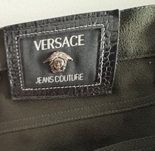 VERSACE Jeans Couture Women's Olive Green Pants 30 x 31.5 Made in Italy Exc Cond