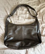 Women s Brown Hobo Shoulder Bag Crescent Soli...