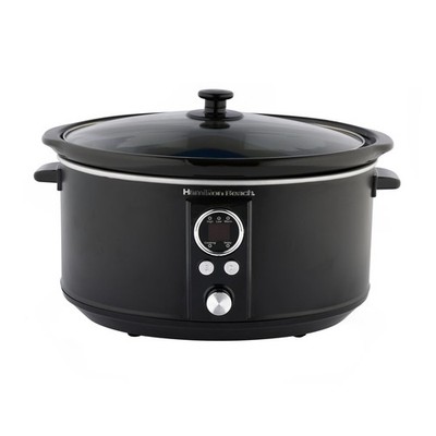 Hamilton Beach, digitaler ovaler Schongarer, 6,5 l, schwarz, HBCDE650BLK