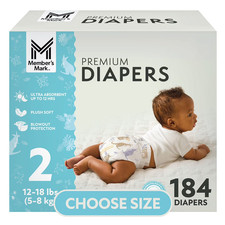 Member's Mark Premium Baby Diapers, Sizes Newborn - 8