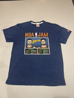 Homage Golden State Warriors NBA Jam T Shirt Steph Curry Klay Thompson Men's S