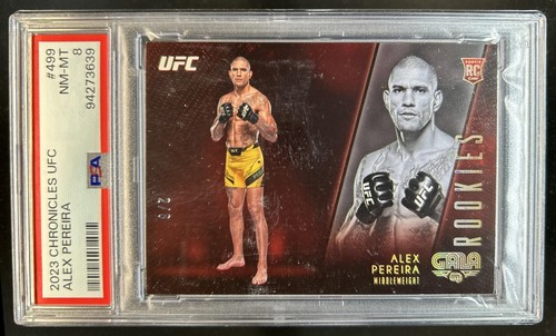 2023 Chronicles UFC Alex Pereira Gala RC Rookie #/8 PSA 8