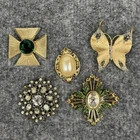 Vintage Brooch Lot Trifari Butterfly Rhinestone Enamel Costume Jewelry READ