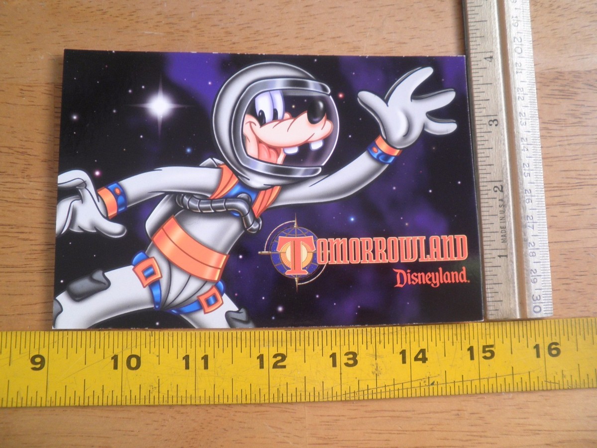 Tomorrowland 1998 Opening Disneyland Goofy astronaut postcard