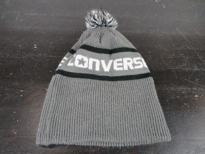 Converse Beanie Hat Cap Gray White 