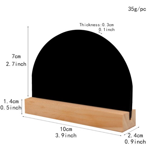 4 PCS Wood Chalkboard Ornament Chalkboard Table Sign Rustic Chalkboard Decor - Picture 8 of 12