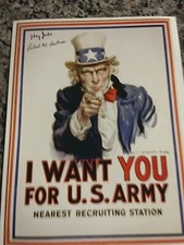 ROBERT LINKINS 289TH COMBAT ENGINEERS & HARRY JACOBS 4TH ARMORED SIGNED PHOTO