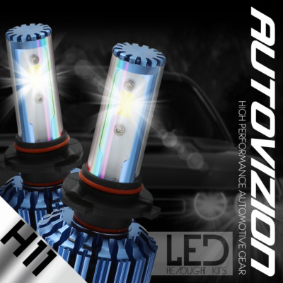 AUTOVIZION LED HID Headlight Conversion kit H11 6000K for 2005-2013 Volvo VNL