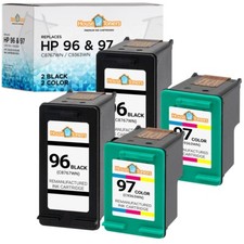 4PK Fits HP 96 Black Ink HP 97 Color Cartridge For PhotoSmart 8750gp 8758