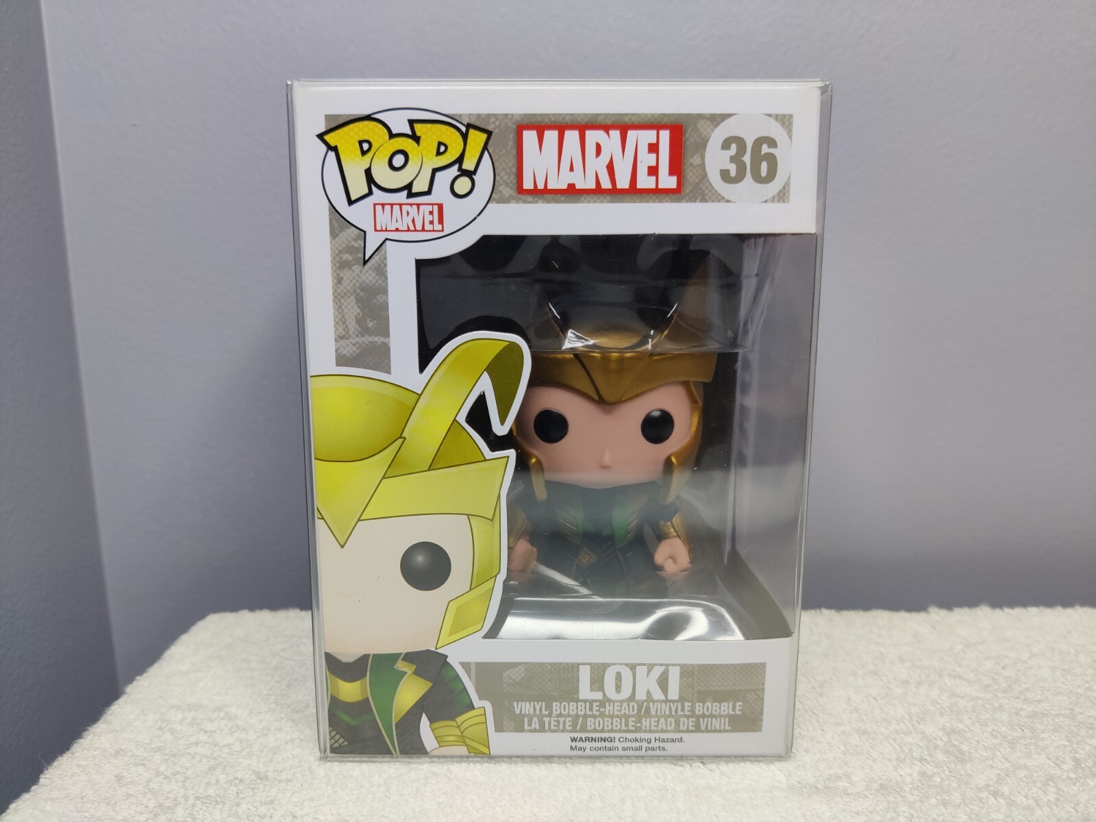 En Oferta Funko Pop Marvel Loki Con Casco #36 Abovedado Con Protector Pop