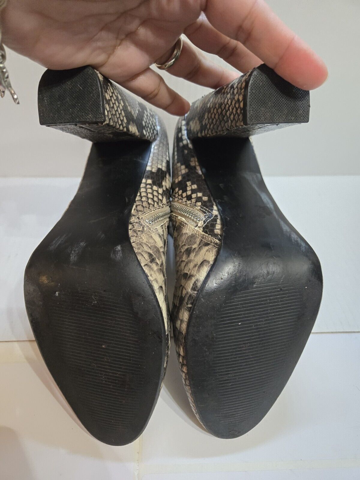 Steve Madden Ragan Snake Print Bootie Size 8 - image 8