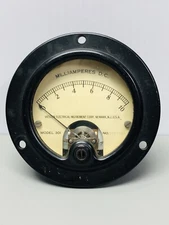 Antique Weston Electrical Instrument Model 301 Gauge 0-10 Milliamperes DC Meter
